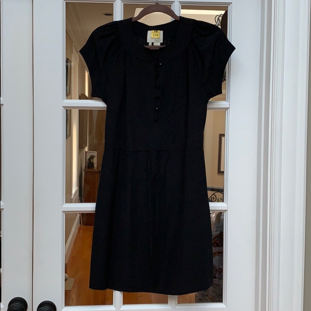 Silk mini shirt dress